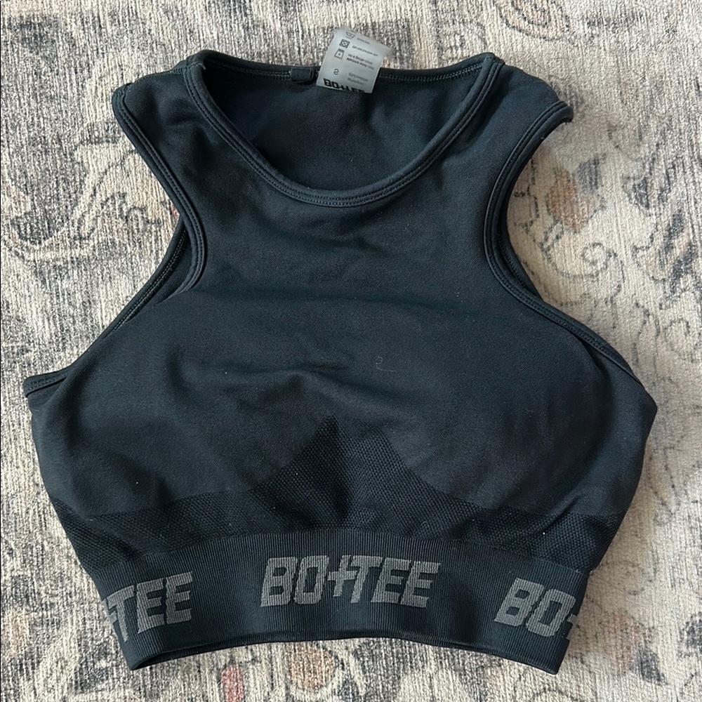 Bo+Tee Black Sports Bra